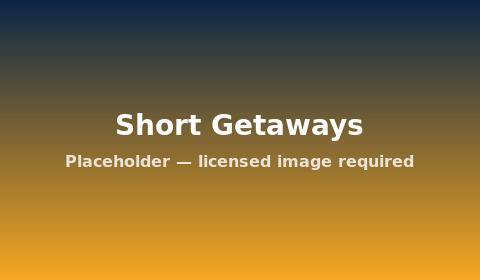 Cruise ship at sunset — placeholder image